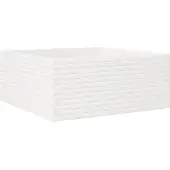 vidaXL Plantenbak 110x110x46 cm massief grenenhout wit