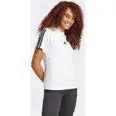 Adidas Functioneel shirt 'ESSENTIALS 3-STRIPES COTTON' zwart / wit