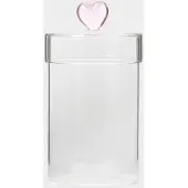 Sissy-Boy Glazen pot met roze hartje