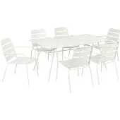 Beliani TERENZO - Tuinset 6-zits - Lichtbeige - IJzer
