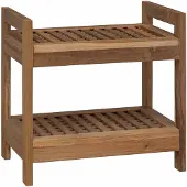 vidaXL Badkamerrek Naturel 45 x 30 x 45 cm Massief Teakhout