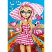 Magnolia puzzel Lady in Pink - 1000 stukjes puzzel volwassenen.