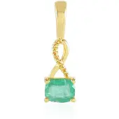 Cavill - Elegante Zilveren Hanger - 925 Sterling Zilver Verguld - 0,33 ct Colombiaanse Antieke Smaragd - Groene Edelsteen - Stijlvolle Dames Sieraden