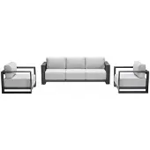 Garden Impressions Malakka loungeset 3 - delig carbon black/valley sand