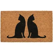 Clayre & Eef Deurmat Bruin Kokos Kat