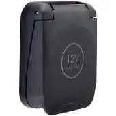 Scanstrut Ventura Outdoor Power Outlet 12v Zwart