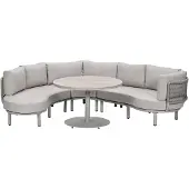 Garden Impressions Algarve lounge dining set 4-delig - urban sand