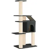 Syfax Kattenboom met sisal krabpalen Donkergrijs 183 cm