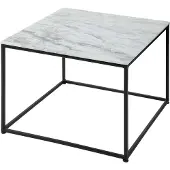 Invicta Elegante salontafel ELEMENTS 50cm wit met gepolijst marmeren blad - 40112