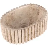 Differnz Waskom ribba 30x20x12 cm marmer beige