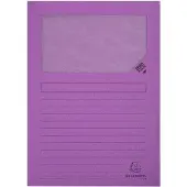 Exacompta Subfolder Forever Paars Doorzichtig raam A4 (100 Stuks)