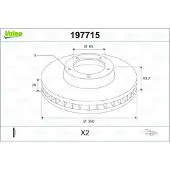Valeo 197715 Remschijf