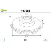 Valeo 197602 Remschijf
