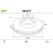 Valeo 197577 Remschijf
