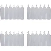 Semoic 24X Doorzichtige Witte Plastic Knijpsaus Ketchup Cruet Oil Flessen 8OZ