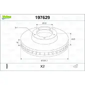 Valeo 197629 Remschijf
