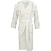 Carl Ross Unisex Badjas met Capuchon 35300 Offwhite/Ocean Blue M