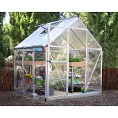 Palram - Canopia Tuinkas Hybrid 6x6 - Hybride - Zilver - 186x185x208cm