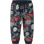 Name it Broek 'NMMJacco Spider' navy / geel / rood / wit