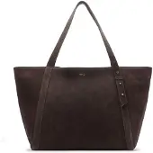 Manfield Donkerbruine suède shopper | Maat Onesize