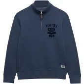 Superdry Tonal Sweatshirt Met Halve Rits Blauw Grootte: M