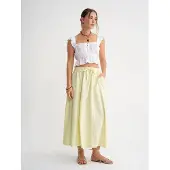 MixRay Hoge Taille Poplin Rok met Touwtje Detail