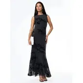 Hiccups for Kids Bloemrijke Flocked Print Tulle Maxi Jurk