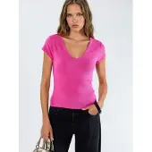 Busem V-hals Modal Katoenmix Blouse