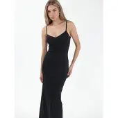 Busem Mouwloze midi-slipdress