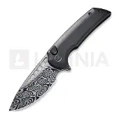 We Knife Mini Malice Heimskringla Damasteel vouwmes, zwart