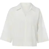 Opus boxy fit blouse met stitchings model 'Famoni'