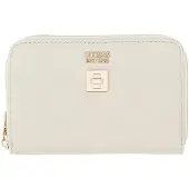 GUESS portemonnee Ella Logo SLG Zip Around Stone Logo crème