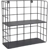 Jax Design Wandrek Racky | metaal zwart 17x42x42 cm wandrekken | NADUVI
