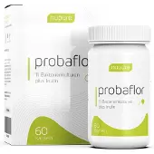 Nupure Probaflor biotica supplementen Culturen complex - 2 maandvorraad Probioticum - 60 darmcapsules met melkzuurbacteriën, Bifidobacteriën plus Inuline