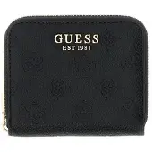 GUESS portemonnee Ella Logo SLG Zip Around Black Logo zwart