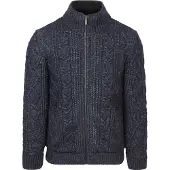 State of Art Vest Cable Zip Melange Navy | Donkerblauw | Maat XXL