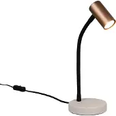 TRIO Tafellamp Taryn design mokka bruin