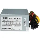 IBox Voeding CUBE II - 500 Watt - ATX12V 2.2 - PFC - Bescherming tegen overbelasting