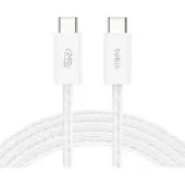 Belkin 240w Usb‑c Naar Oplaadkabel – Gevlochten Pcr (usb 2.0 3m Wit)