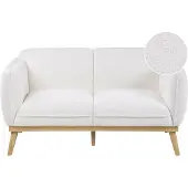 Beliani LJUNG - Tweezitsbank - Wit - Bouclé