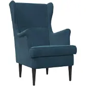vidaXL Fauteuil Blauw Fluweel