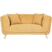 Beliani HABO - Tweezitsbank - Mosterdgeel - Polyester