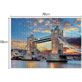 Feel Home - Wereldstad Puzzelset - 3 Puzzels 1000 stukjes - Times Square Tower Bridge Cinque Terre (set van 3)