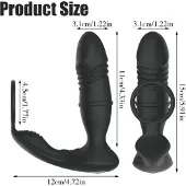 APP -Afstandsbediening-Lul-Penisring-Telescopische-Vibrerende-Anaalplug-Vibrator - 001