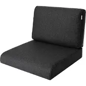 Hobbygarden Tuinkussen Nel Zwart 60x60cm - Geschikt voor oa Wicker tuins-set & Stoelen - Waterafstotend - UV Bestendig