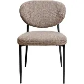 Giga Meubel Eetkamerstoel Vajèn Taupe Chenille