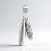 Cavill - Zilveren Hanger - 925 Sterling Zilver Gerhodineerd - I1 G Ronde Briljant Diamant 0,034 ct - Pave Diamant Sieraden - Luxe Dames Cadeau