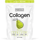Pure Gold Collagen Rundercollageen Poeder – 300g – Peer – 25 Porties – 4 Types Collageen met Vitamine C, A, Zink & Selenium