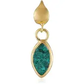 Cavill - Zilveren Hanger 925 Sterling Zilver 18K Goud Verguld - 1,4 ct Marquise geslepen Dioptaas - Bezel Zetting - Elegante, Stijlvolle Sieraden