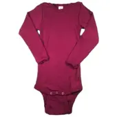 Engel - Baby-Body Langarm Mit Druckverschluss Schulter - Merino-ondergoed 86/92, purper